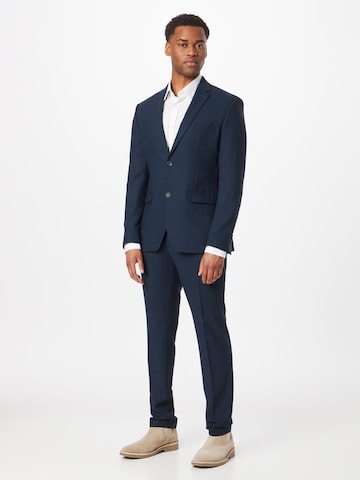 ESPRIT Slimfit Business-colbert in Blauw: voorkant