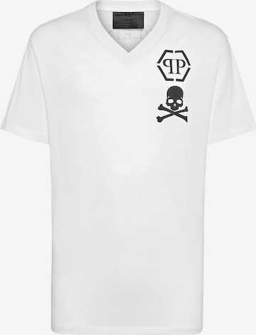 Philipp Plein Shirt 'Skull' in Wit: voorkant