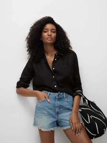 Marks & Spencer Shirt in Zwart: voorkant