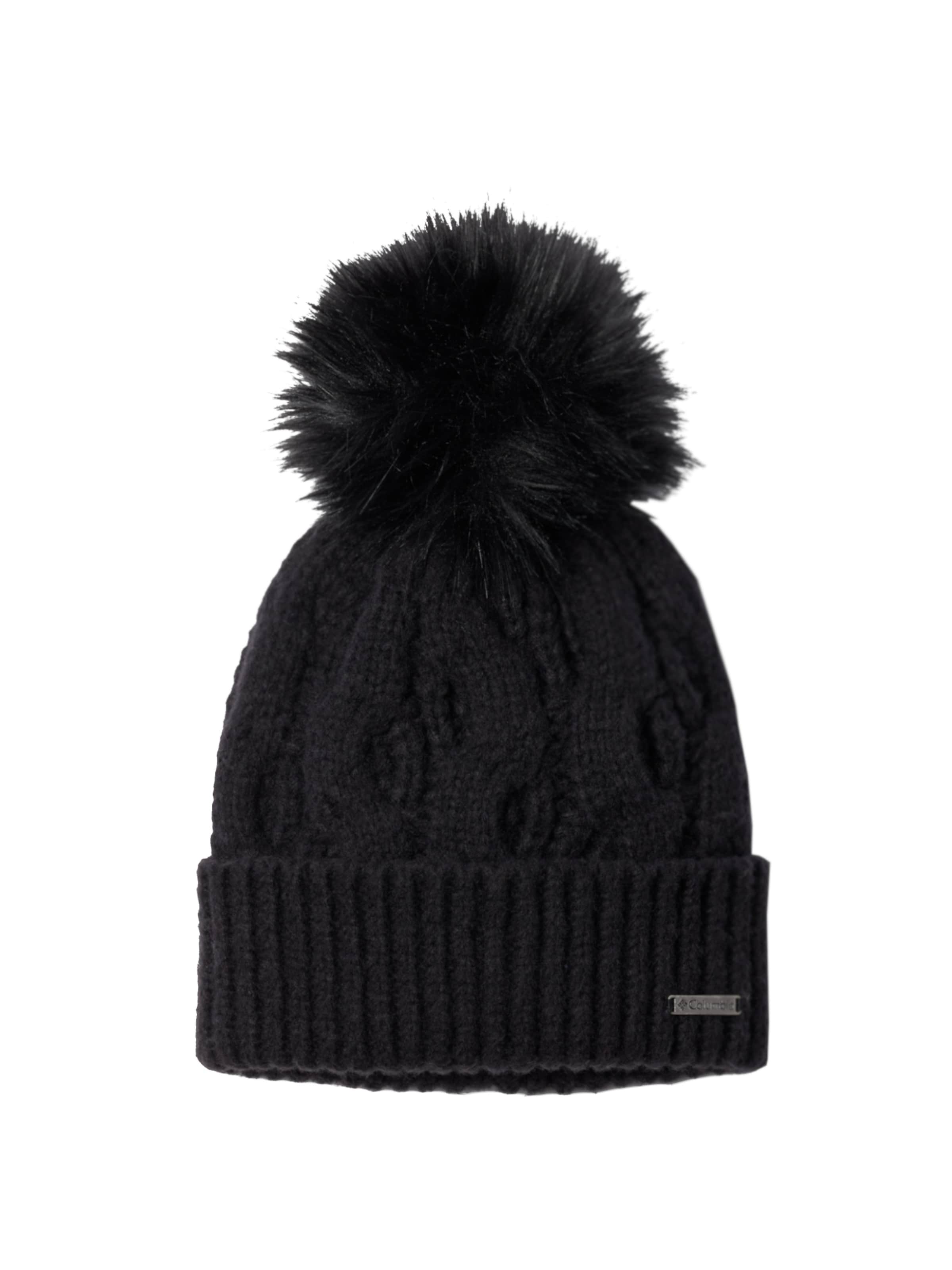 COLUMBIA Beanie 'Columbia Boundless Days Cable Knit Pom Beanie' in Black: front