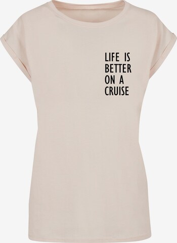 Merchcode Shirt 'Life Is Better' in White: front