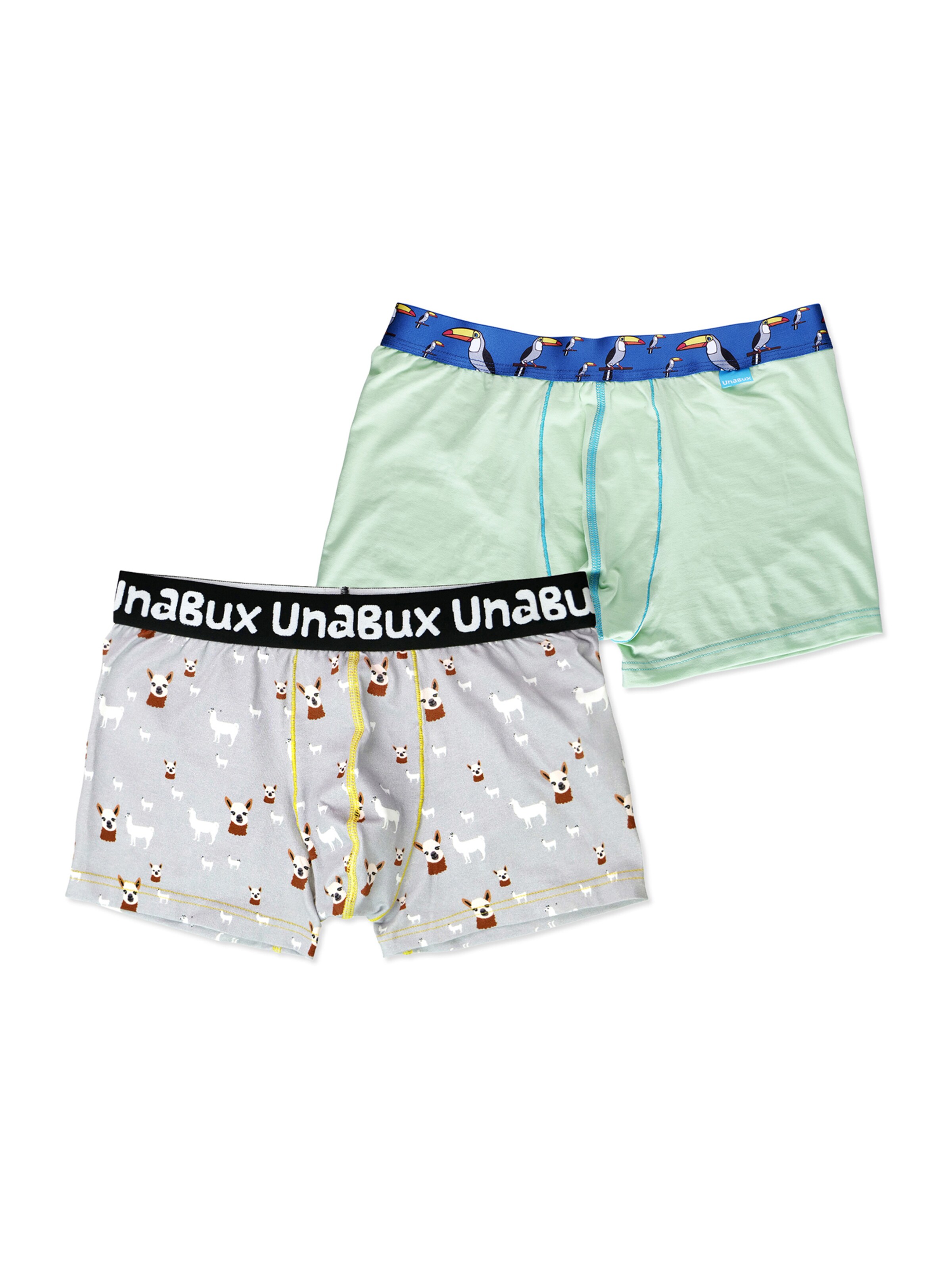 UNABUX Boxershorts 'WOOLHEAD' in Grau: Vorderseite
