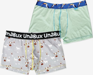 UNABUX Boxershorts 'WOOLHEAD' in Grau: Vorderseite
