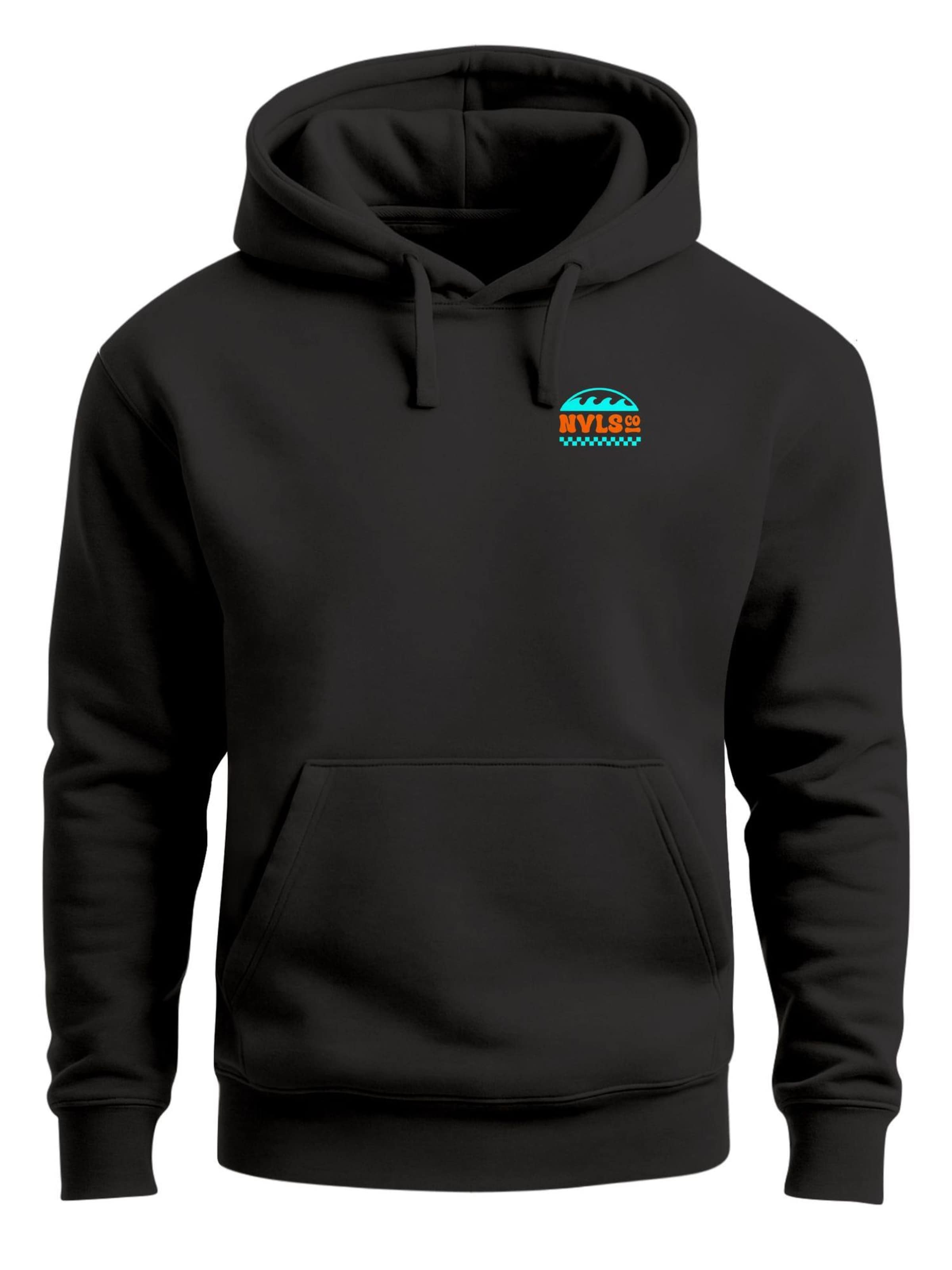 Neverless Sweatshirt 'surf-club'‌‌‌‌‌‌‌‌ in Schwarz: Vorderseite