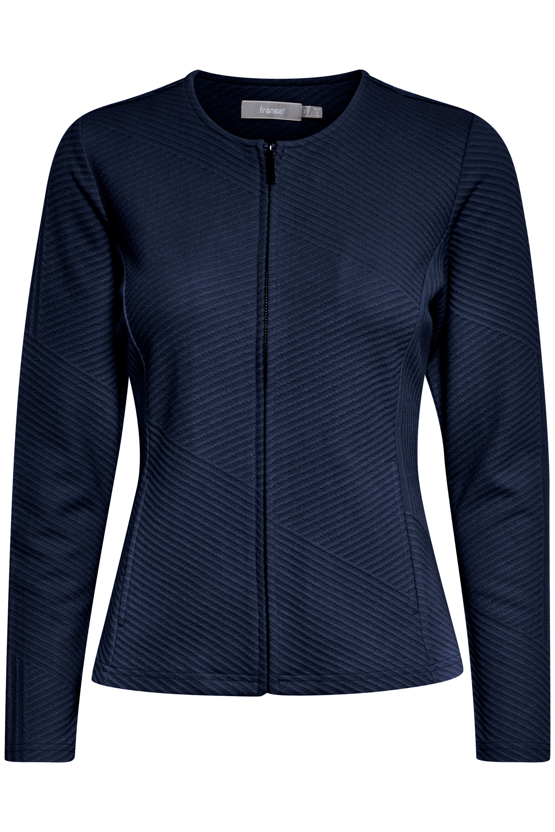 Frauen Große Größen Fransa Strickjacke 'FRVECARDI' in Blau - MH33934 Frauen Große Größen Fransa Strickjacke 'FRVECARDI' in Blau - MH33934