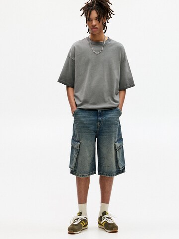 Loosefit Jeans cargo Pull&Bear en bleu