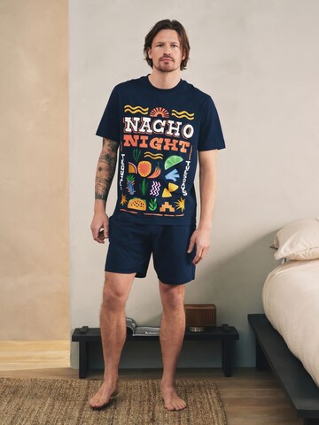 Next Pyžamo krátké – černá: přední strana