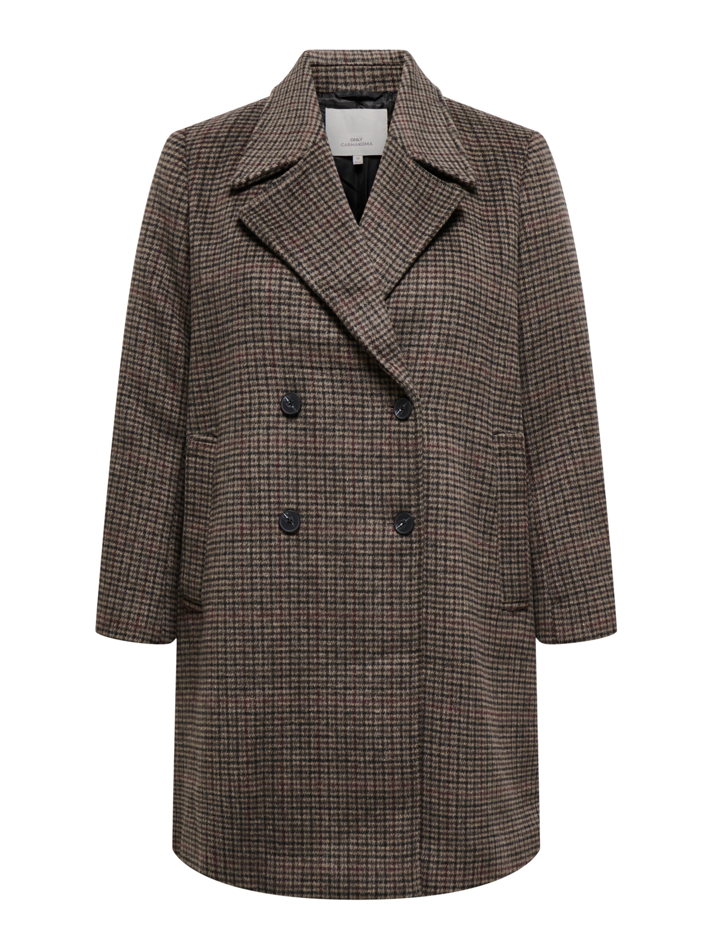 Manteau mi-saison ONLY Carmakoma en marron : devant