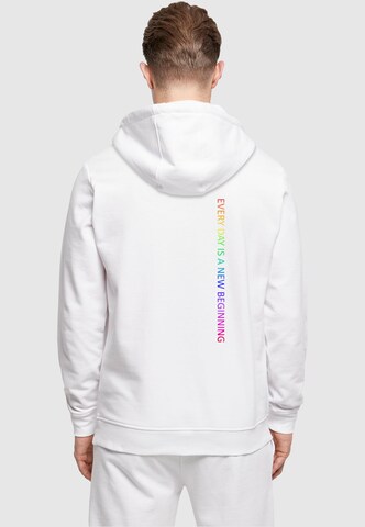 Merchcode Sweatshirt 'Hope Rainbow' in Weiß