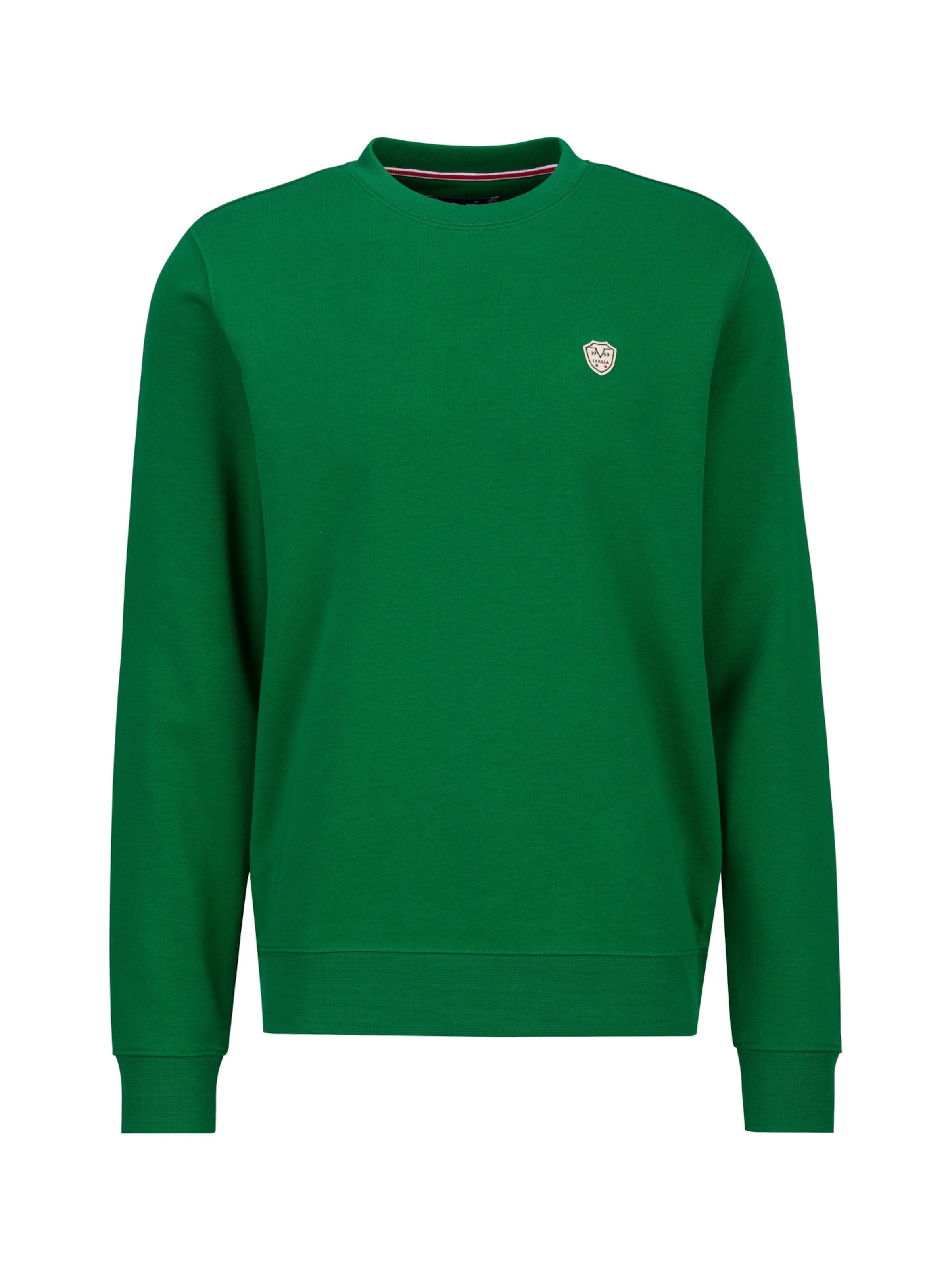 19V69 ITALIA Collegepaita 'NICO' värissä vihreä: etupuoli