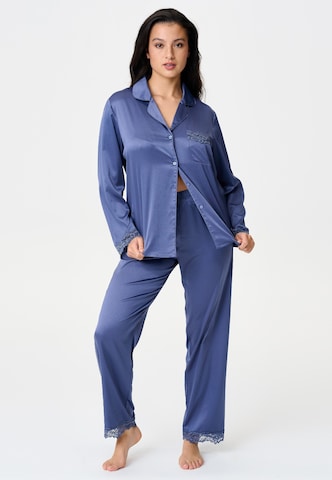 LingaDore Pyjama in Blau: Vorderseite