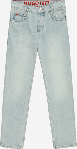 HUGO Red Slimfit Jeans in Blauw: voorkant