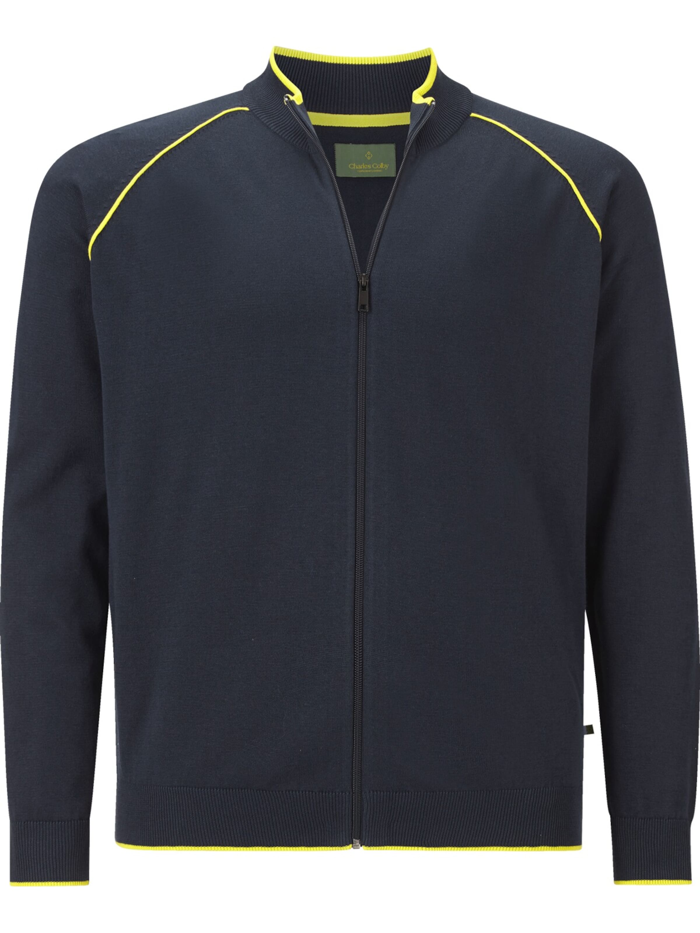 Charles Colby Strickjacke ' Duke Glennson ' in Blau: Vorderseite