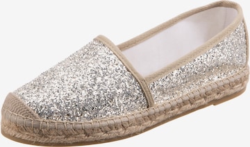 Vidorreta Espadrilky 'Pitiusa' – stříbrná: přední strana