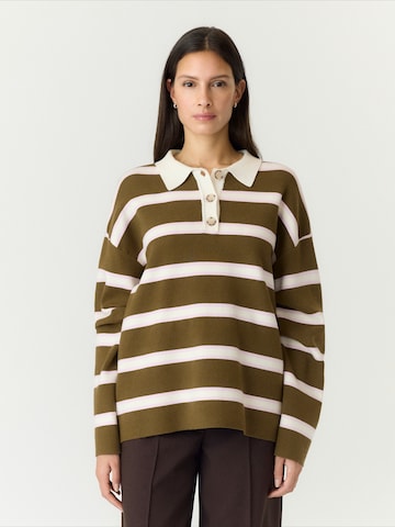 YAS Sweater 'YASISABELL' in Green: front