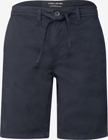 Street One MEN Chino Pants in Blue: front