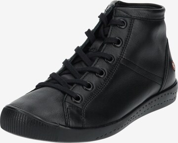 Softinos High-Top Sneakers in Black: front