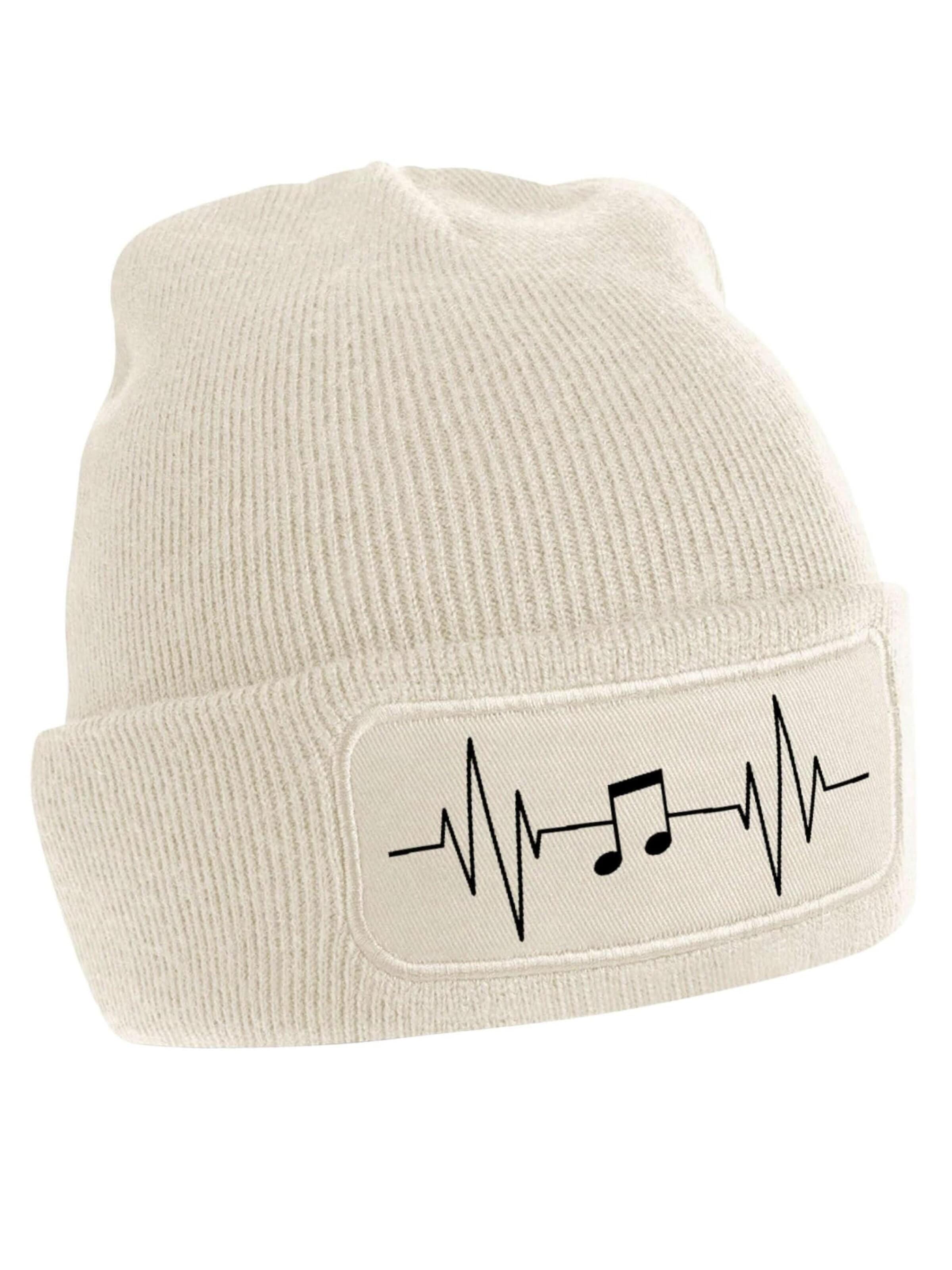 Youth Designz Mütze 'Heartbeat Musik'‌‌‌‌‌‌‌‌‌‌ in Beige