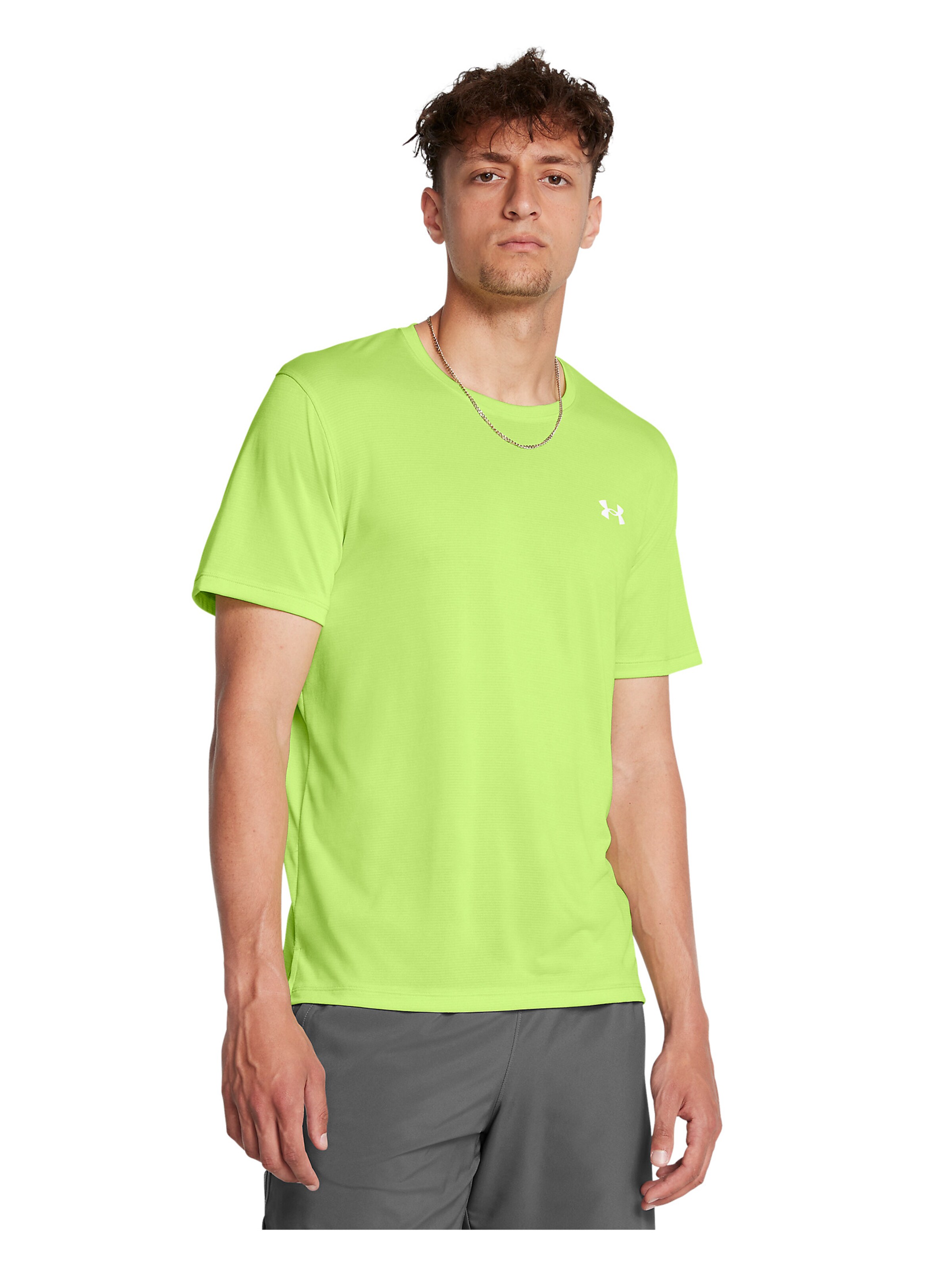 UNDER ARMOUR Functioneel shirt 'Launch' in Groen: voorkant