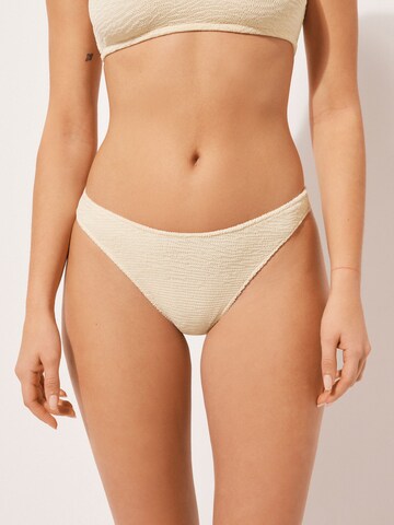 CALZEDONIA Bikini Bottoms in Beige: front