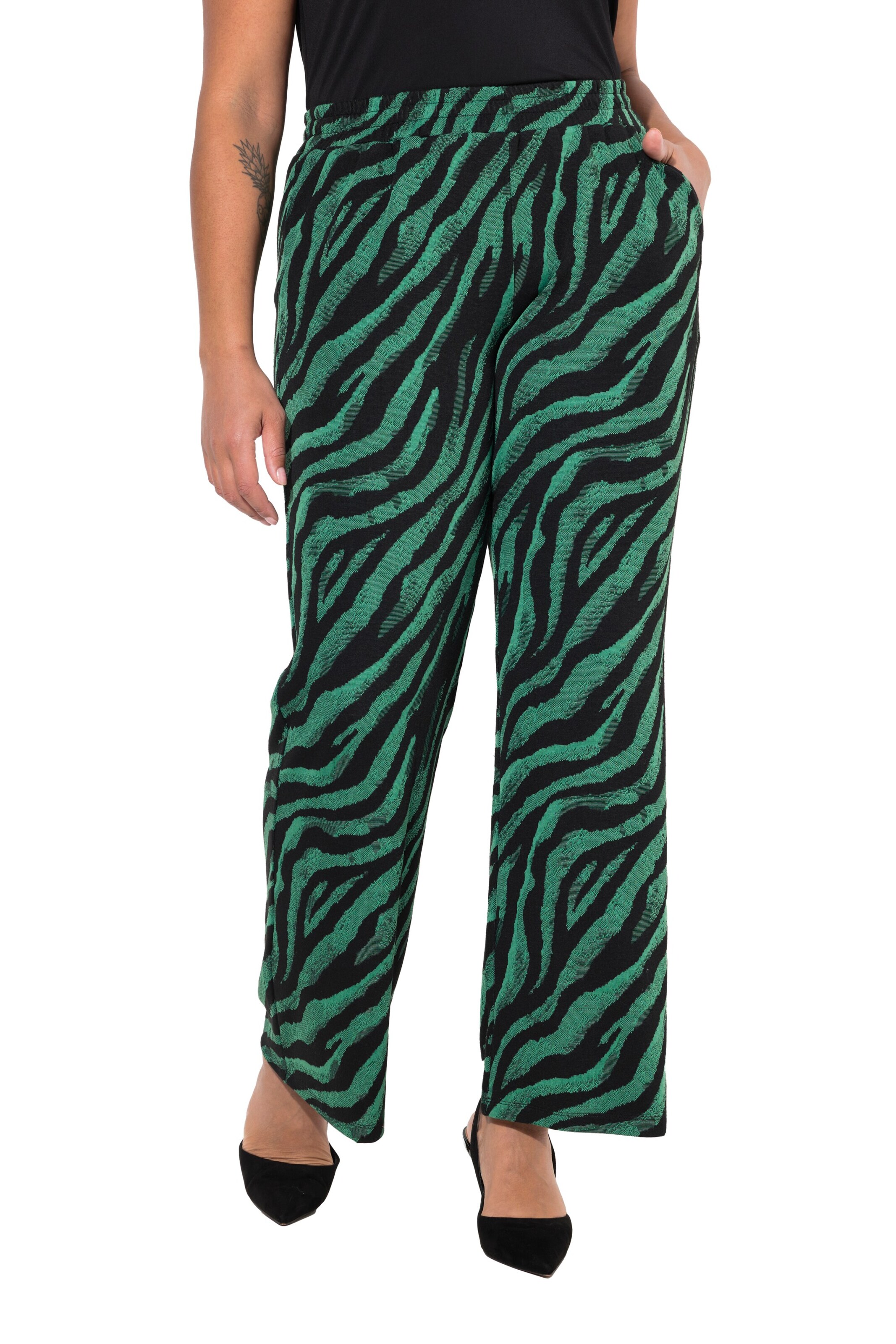 MIAMODA Flared Hose in Grün: Vorderseite