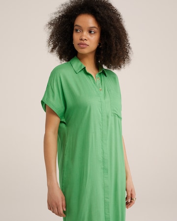 WE FashionKošulja haljina - zelena boja: prednji dio