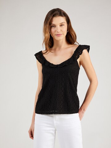 Tops en tricot Springfield en noir : devant