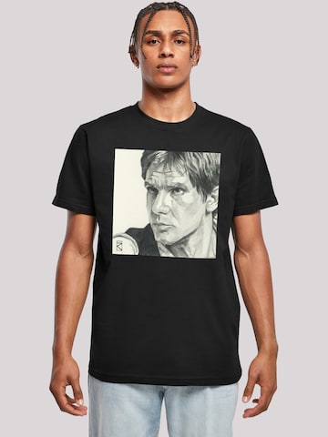 T-Shirt 'Star Wars Han Solo' F4NT4STIC en noir : devant