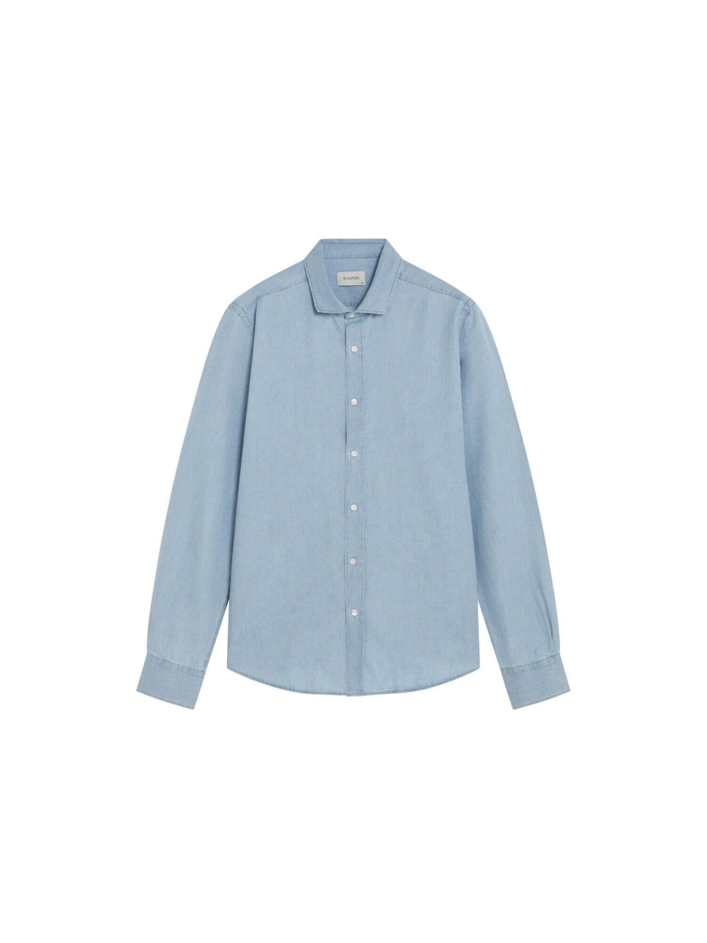 Coupe regular Chemise Scalpers en bleu : devant