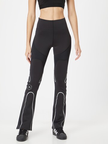 ADIDAS BY STELLA MCCARTNEY Flared Workout Pants in Black: front