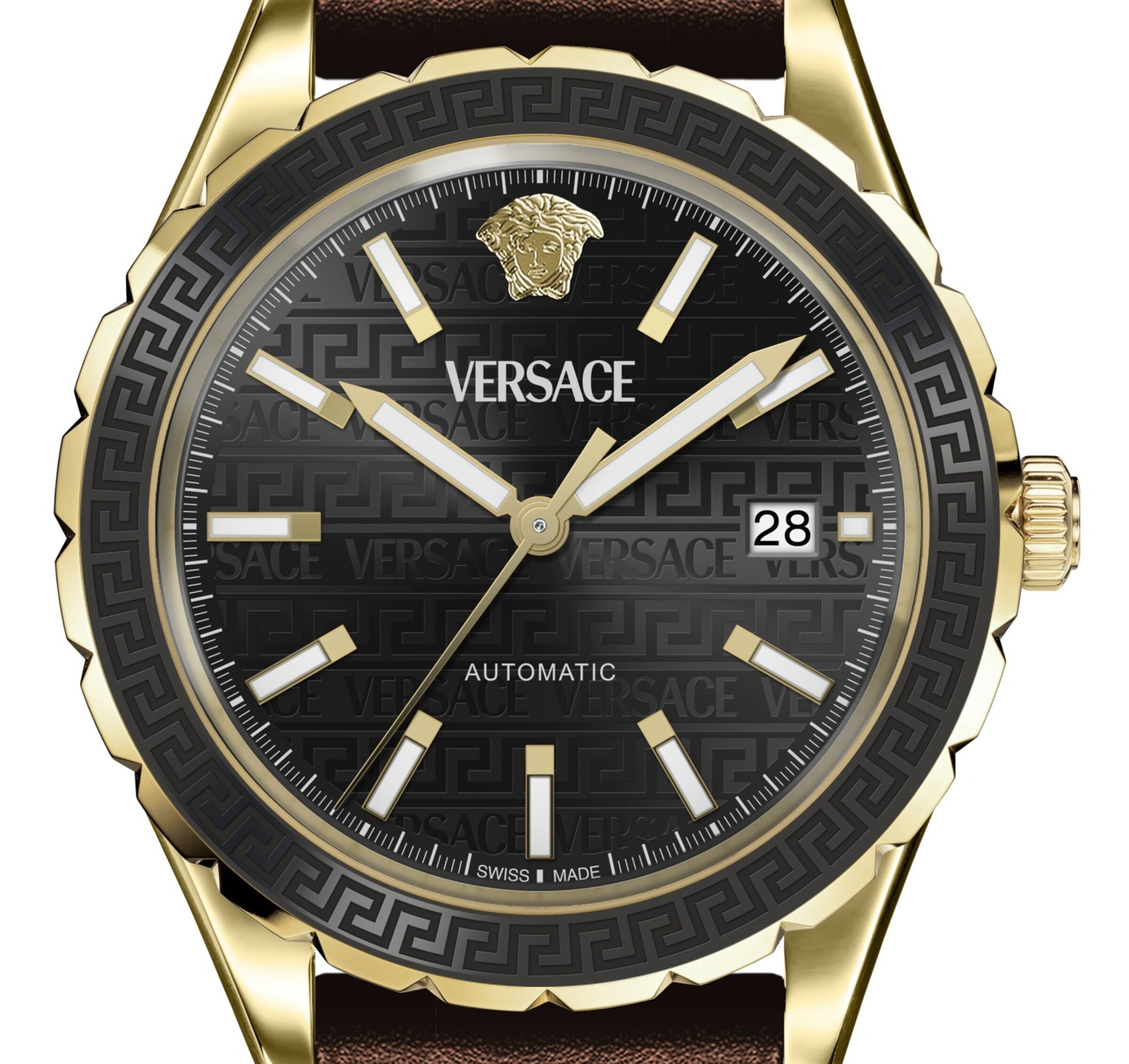 VERSACE Analoog horloge 'Hellenyium' in Bruin