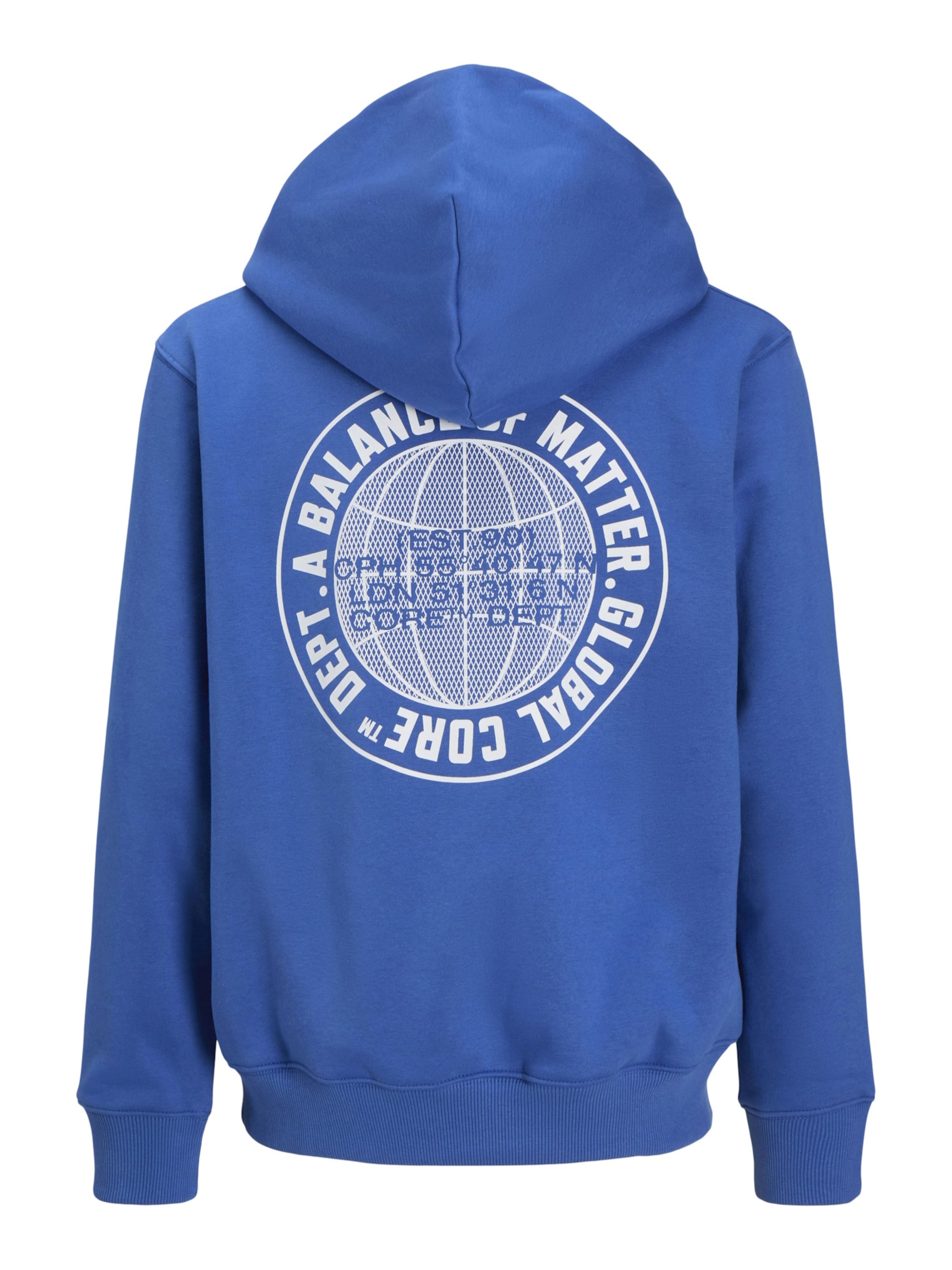 Jack & Jones Junior Sweatshirt 'Concrete Globe' in Blauw