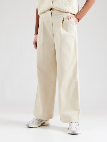 JDY Wide leg Bandplooibroek 'JDYSHIRAZ ASHER' in Beige: voorkant