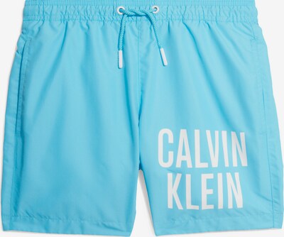 Calvin Klein Swimwear Badeshorts in hellblau / weiß, Produktansicht
