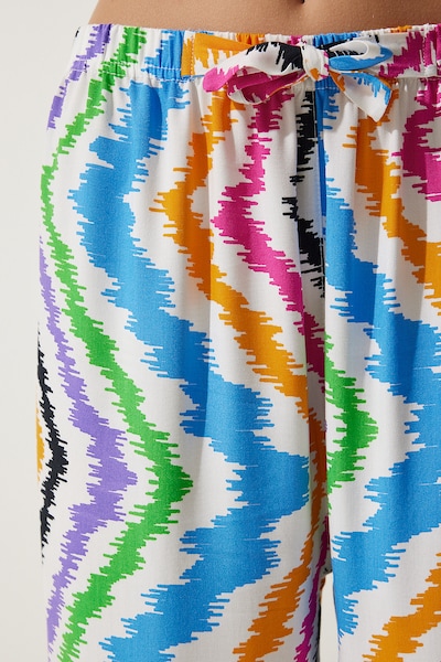 Happiness İstanbul Kalhoty ve velikosti 36 - azurová / oranžová / pink / bílá, Produkt