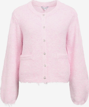 OBJECT Strickjacke 'OBJSaggia' in Pink: Vorderseite