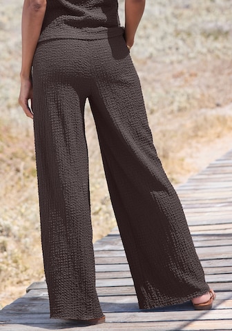 LASCANA Wide Leg Hose in Braun
