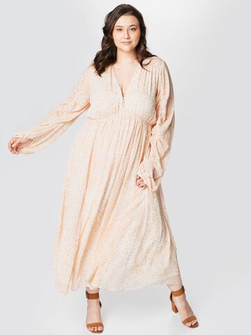 Forever New Curve Dress in Beige: front