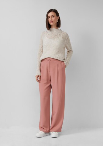 Loosefit Pantalon à pince s.Oliver en rose