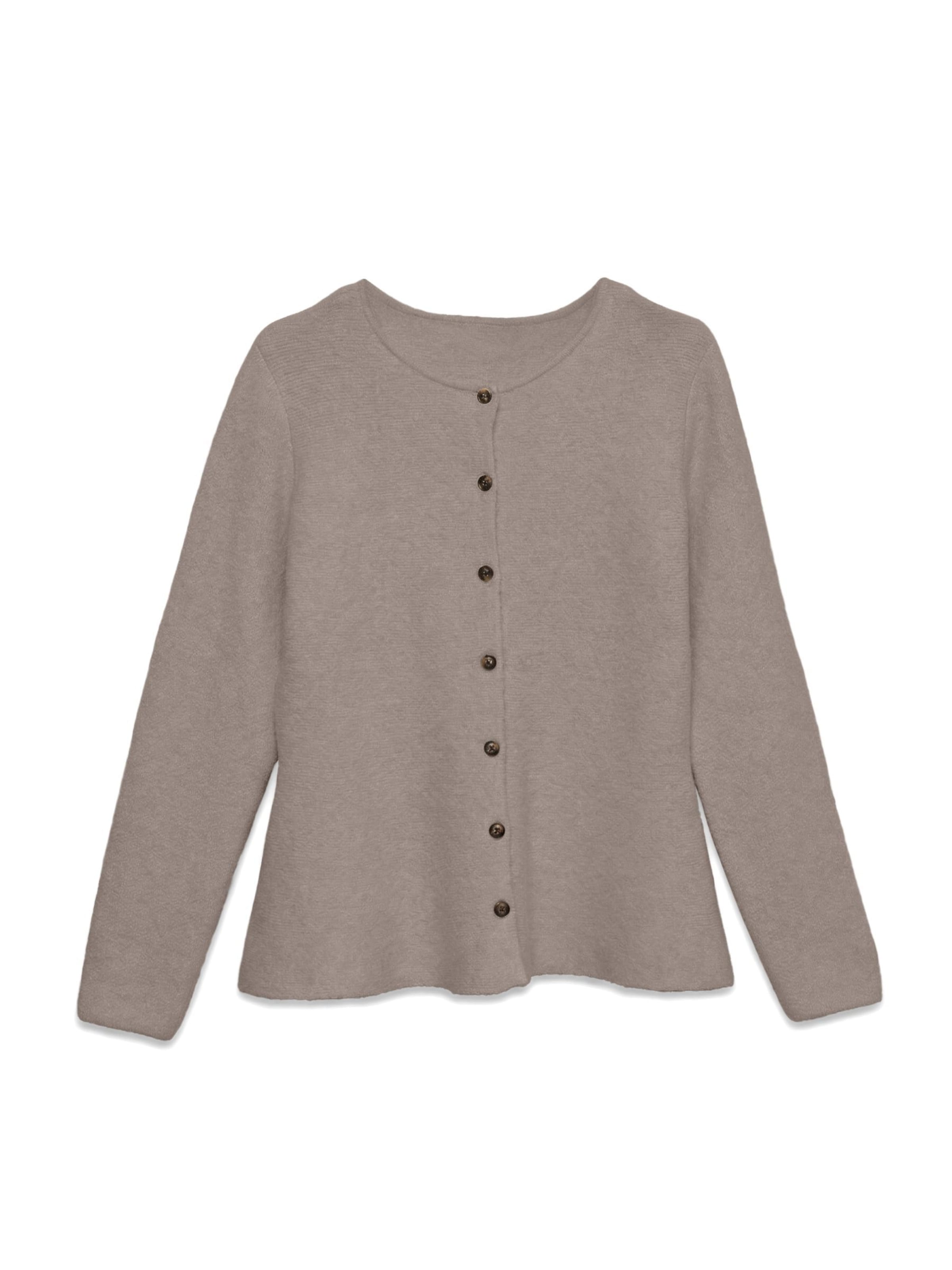VERO MODA Knit cardigan 'VMDoffyjaquard' in Grey: front