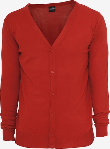 Urban Classics Knit Cardigan in Red: front
