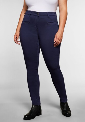 Coupe slim Pantalon SHEEGO en violet : devant