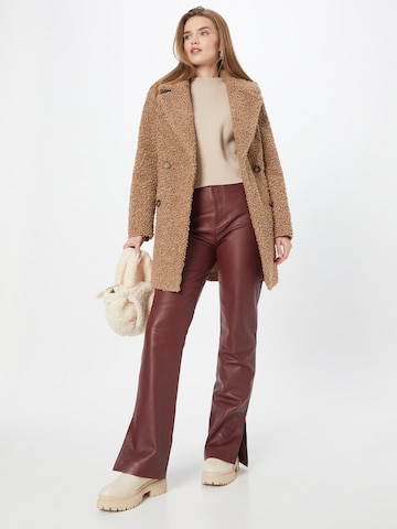 Misspap Between-Seasons Coat in Brown