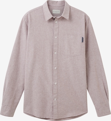 Coupe regular Chemise TOM TAILOR en beige : devant