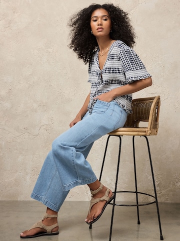 Next Zvonové kalhoty Džíny – modrá