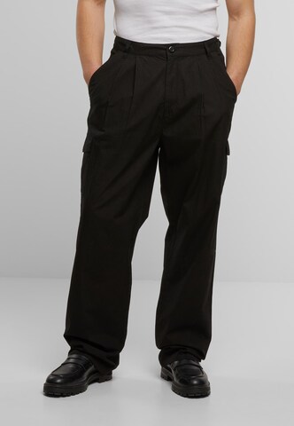 Wide leg Pantaloni cu buzunare de la Urban Classics pe negru: față