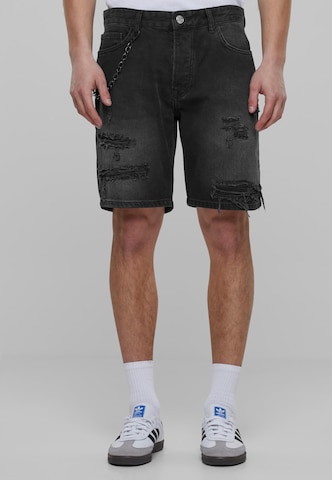 2Y Premium Regular Jeans in Schwarz: Vorderseite