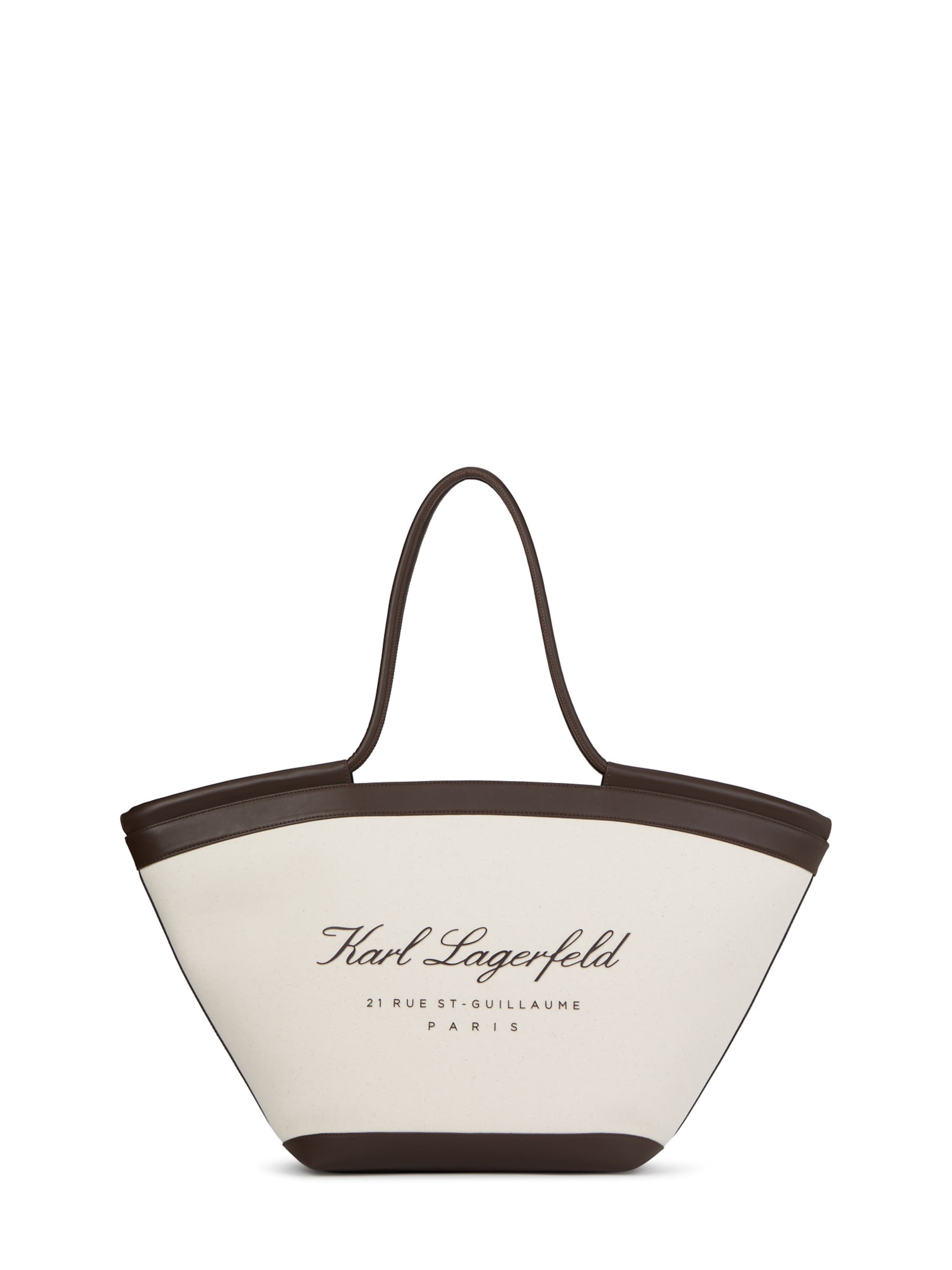 Geantă de plajă Karl Lagerfeld pe bej deschis / ciocolatiu, Vizualizare produs