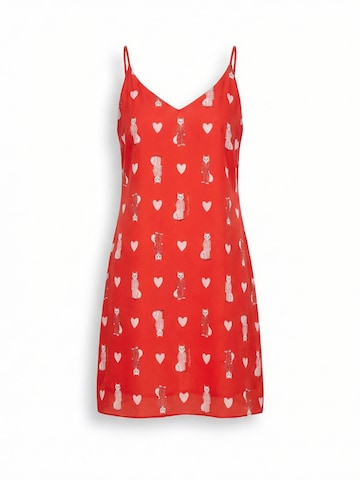 Cat e Lolette Sommerkleid 'Loungewear dress'‌‌‌‌‌‌ in Rot: Vorderseite