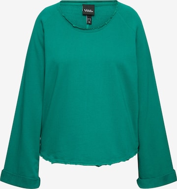 Sweat-shirt Ulla Popken en vert : devant